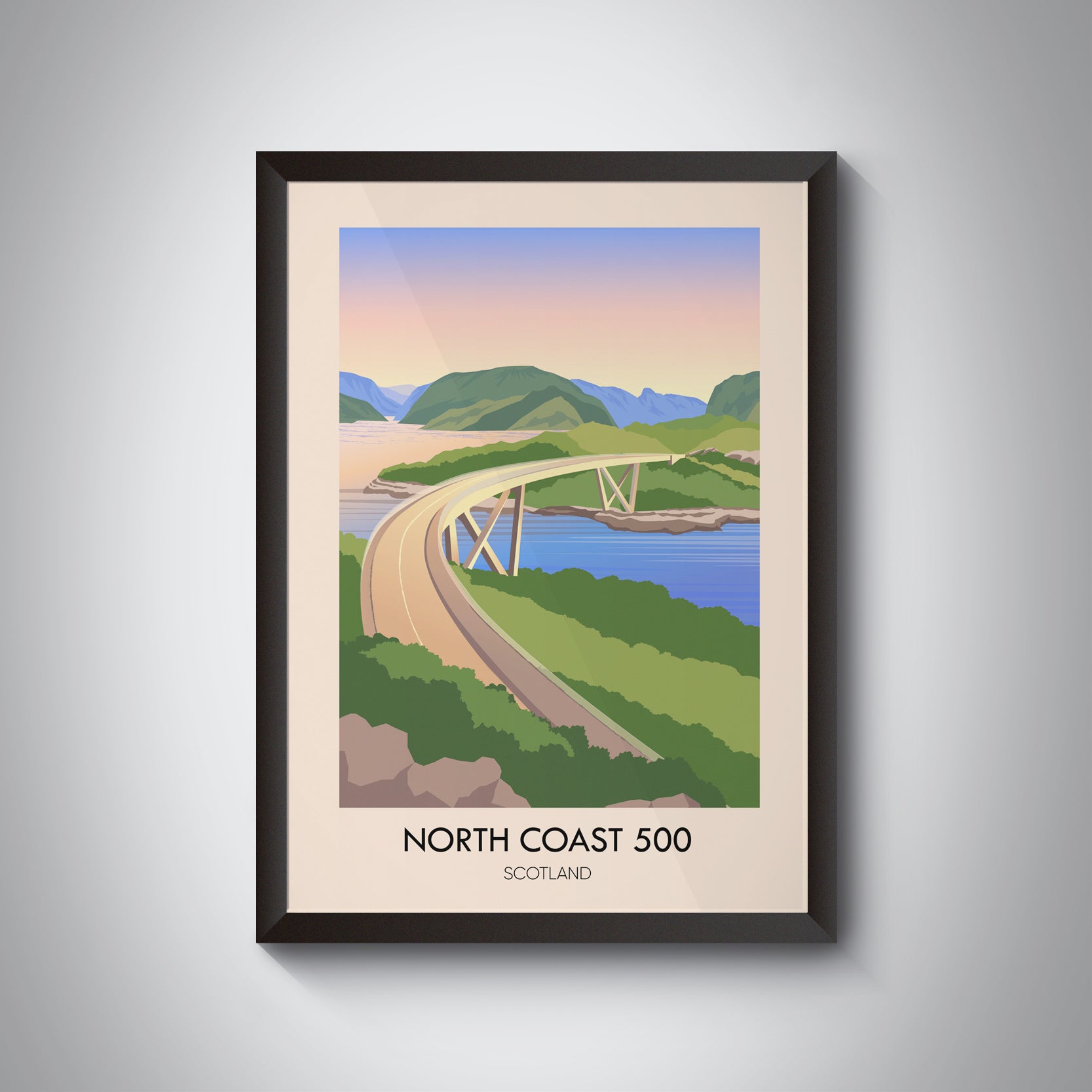 North Coast 500 Scotland Travel Poster