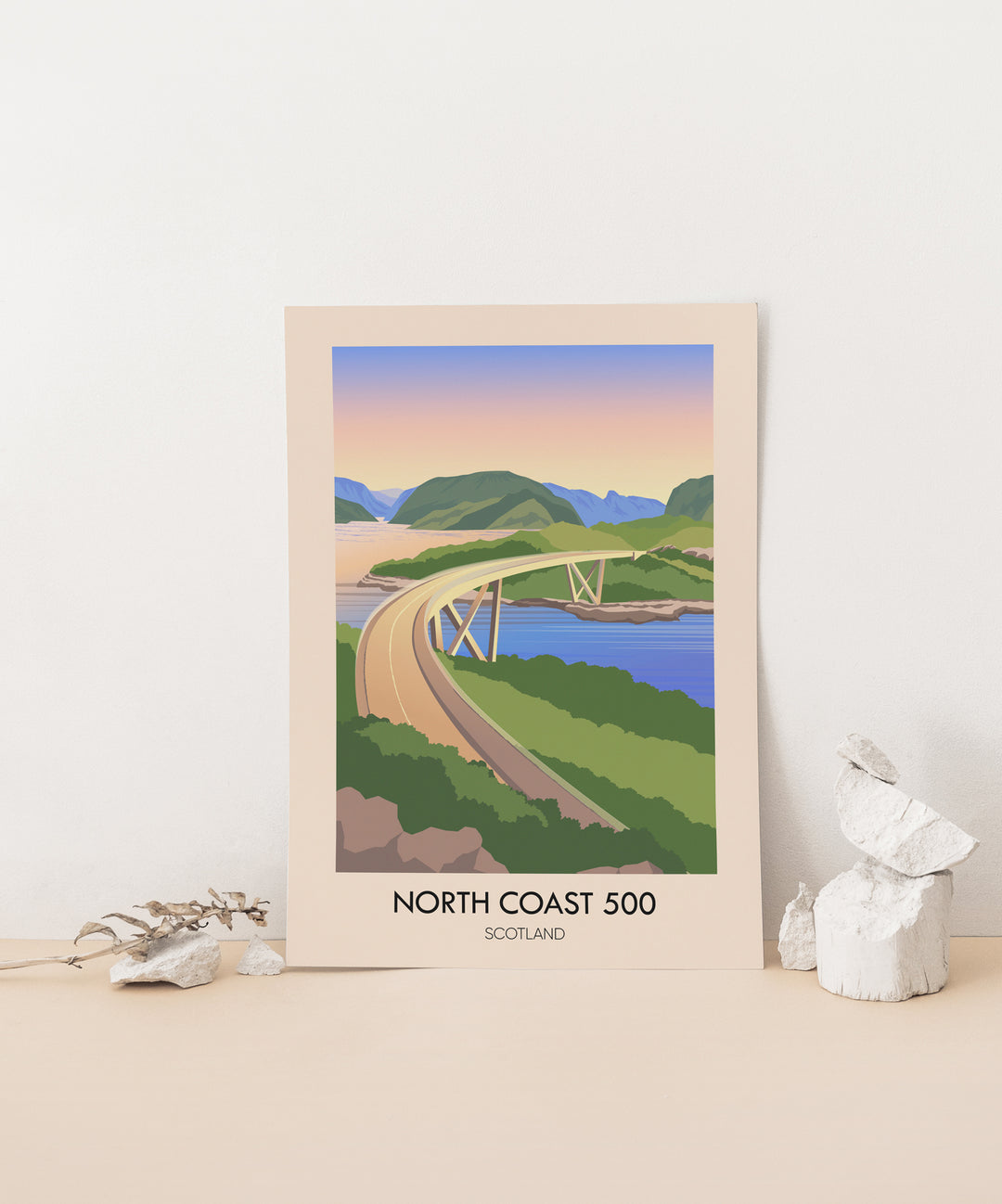 North Coast 500 Scotland Travel Poster