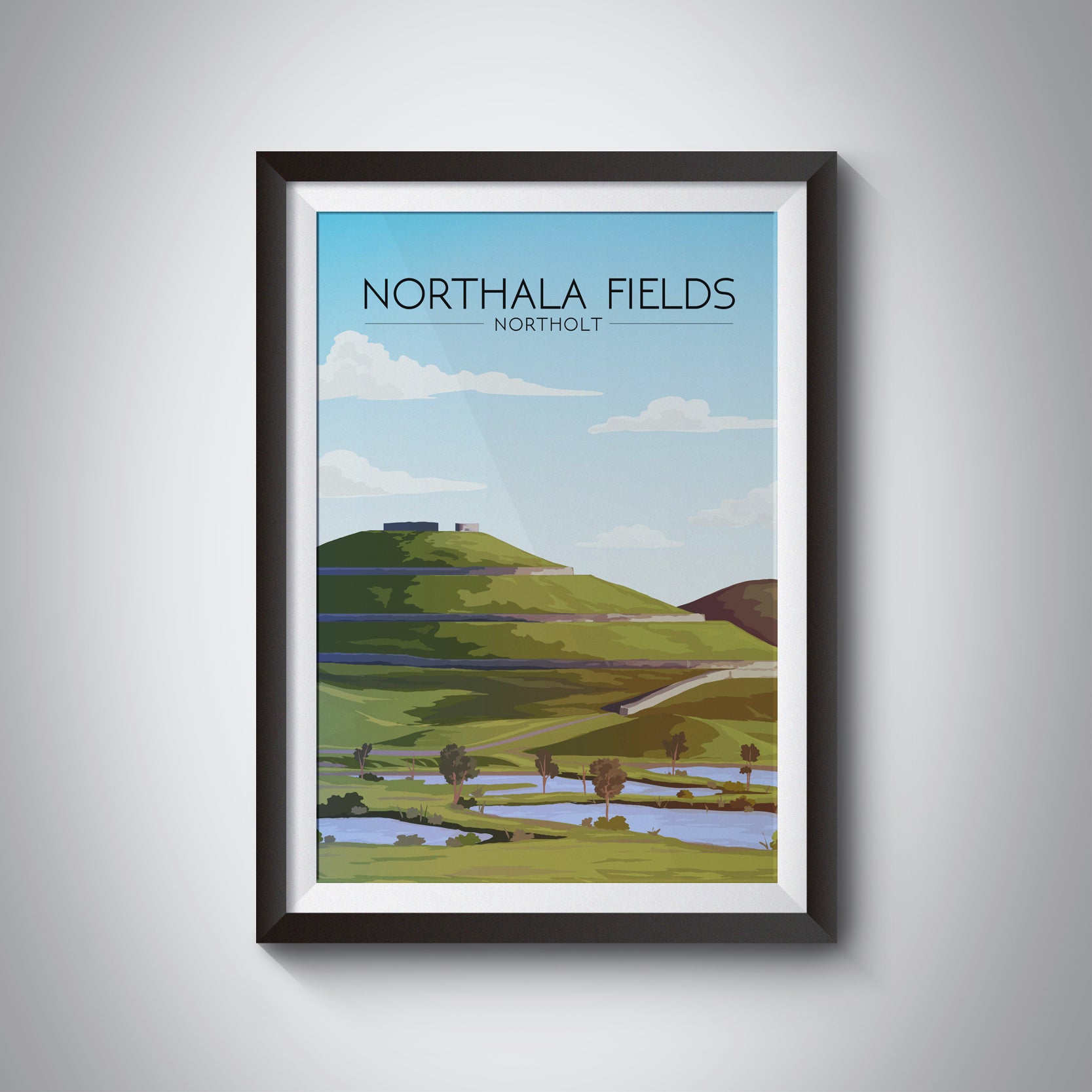 Northala Fields London Travel Poster
