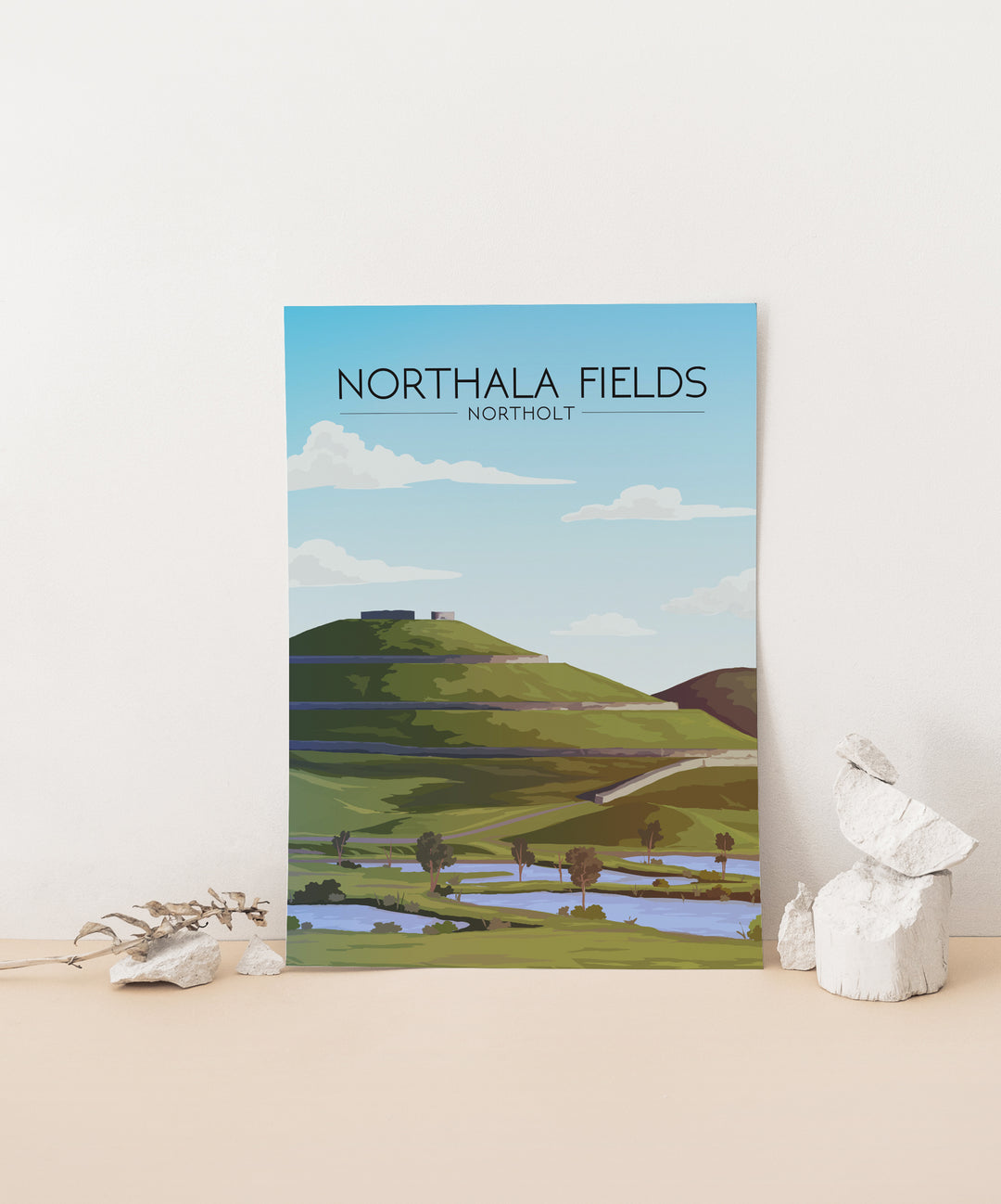 Northala Fields London Travel Poster