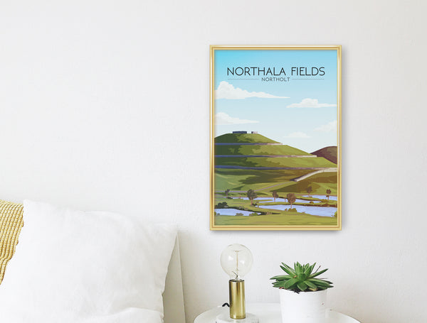 Northala Fields London Travel Poster