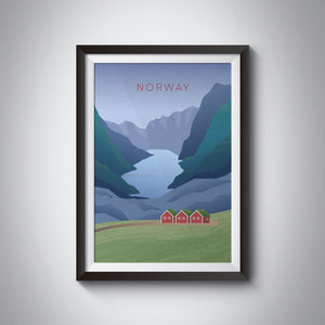 Norway Minimal Travel Poster