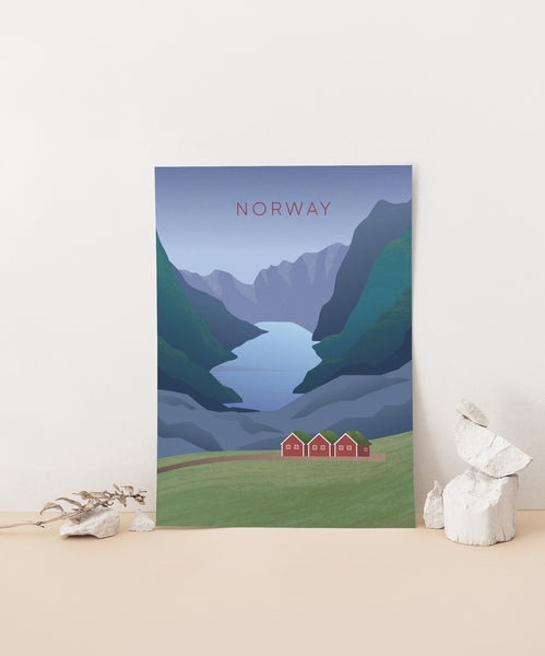 Norway Minimal Travel Poster