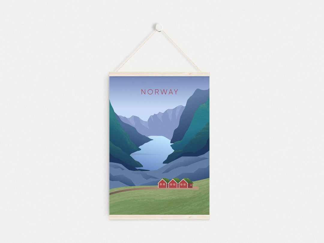 Norway Minimal Travel Poster