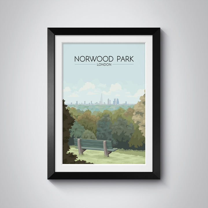 Norwood Park London Travel Poster