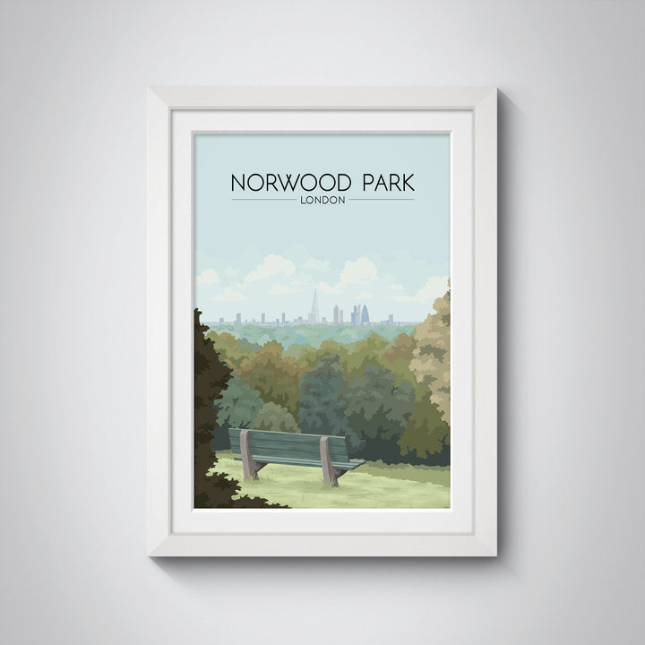 Norwood Park London Travel Poster