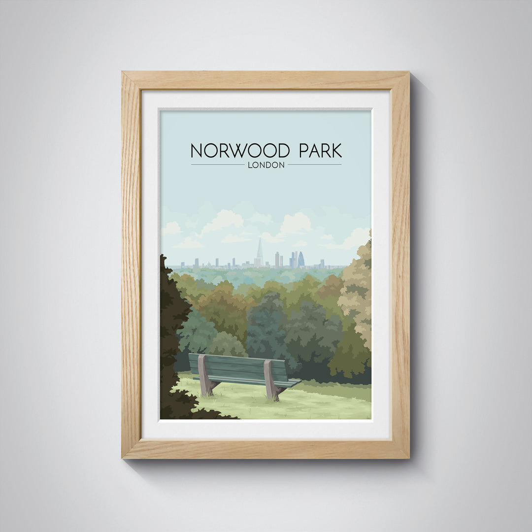 Norwood Park London Travel Poster