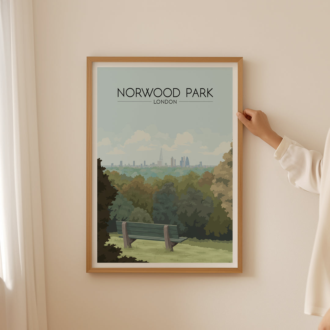 Norwood Park London Travel Poster