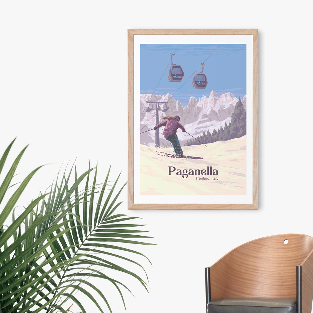 Paganella Ski Resort Travel Poster