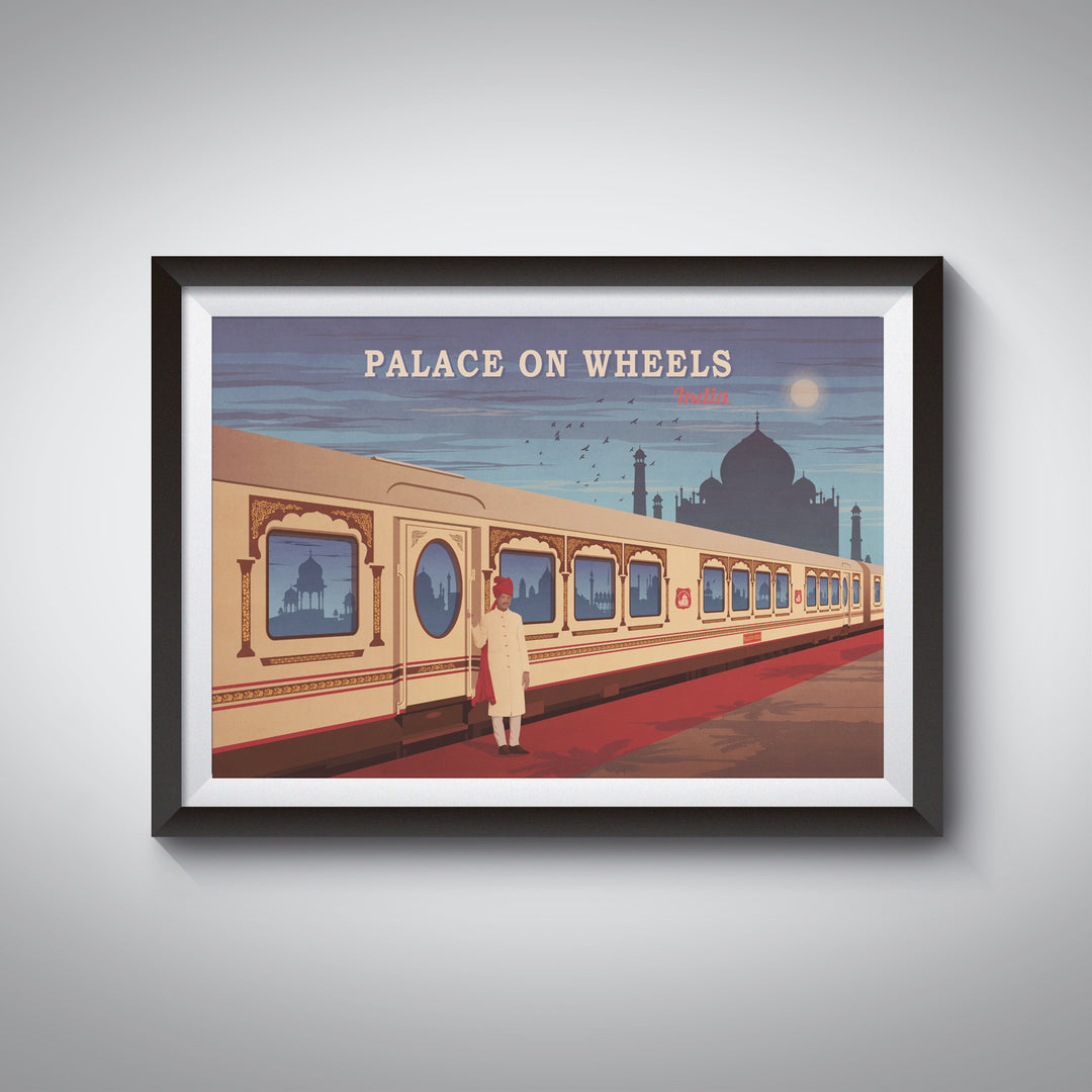 Palace on Wheels India Railway Travel Poster