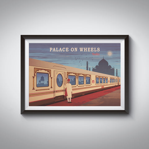 Palace on Wheels India Railway Travel Poster
