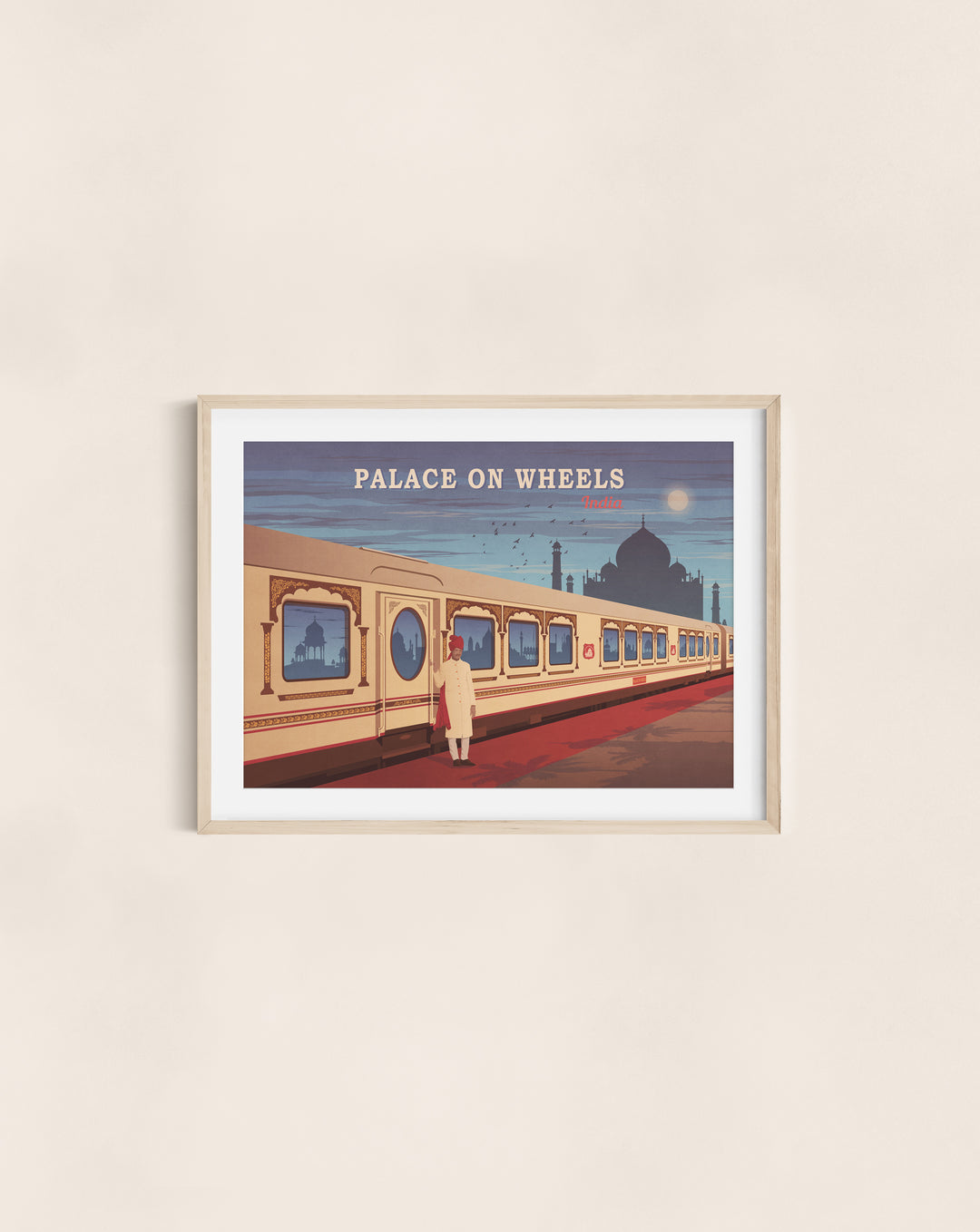 Palace on Wheels India Railway Travel Poster