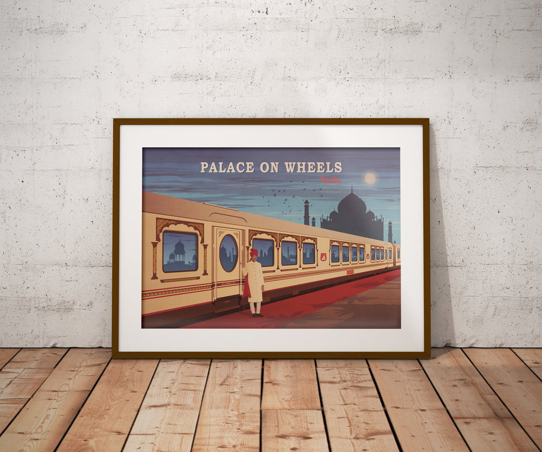 Palace on Wheels India Railway Travel Poster