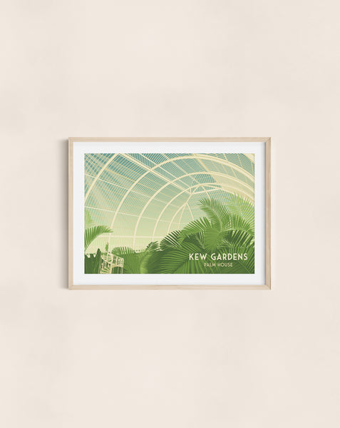 Kew Gardens Palm House London Travel Poster
