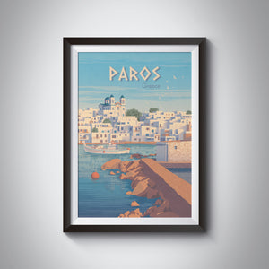 Paros Greece Travel Poster