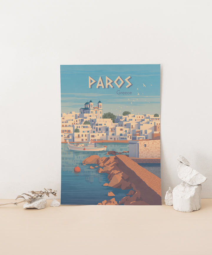 Paros Greece Travel Poster