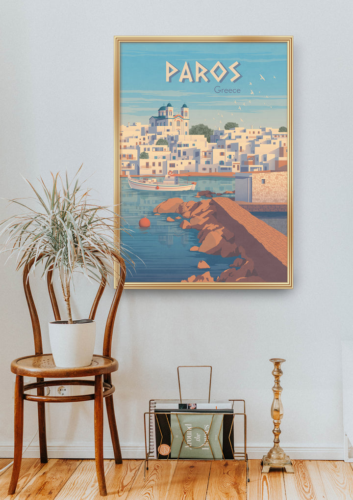 Paros Greece Travel Poster