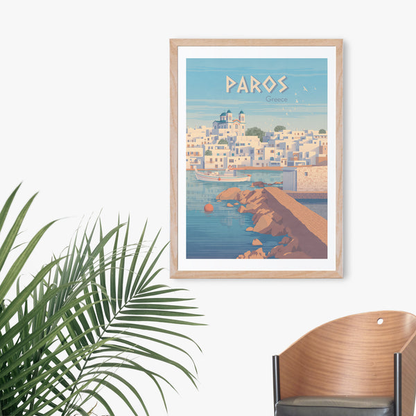 Paros Greece Travel Poster