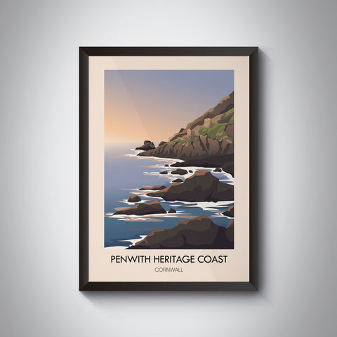 Penwith Heritage Coast Cornwall Travel Poster