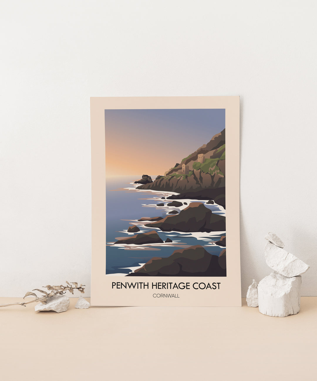 Penwith Heritage Coast Cornwall Travel Poster