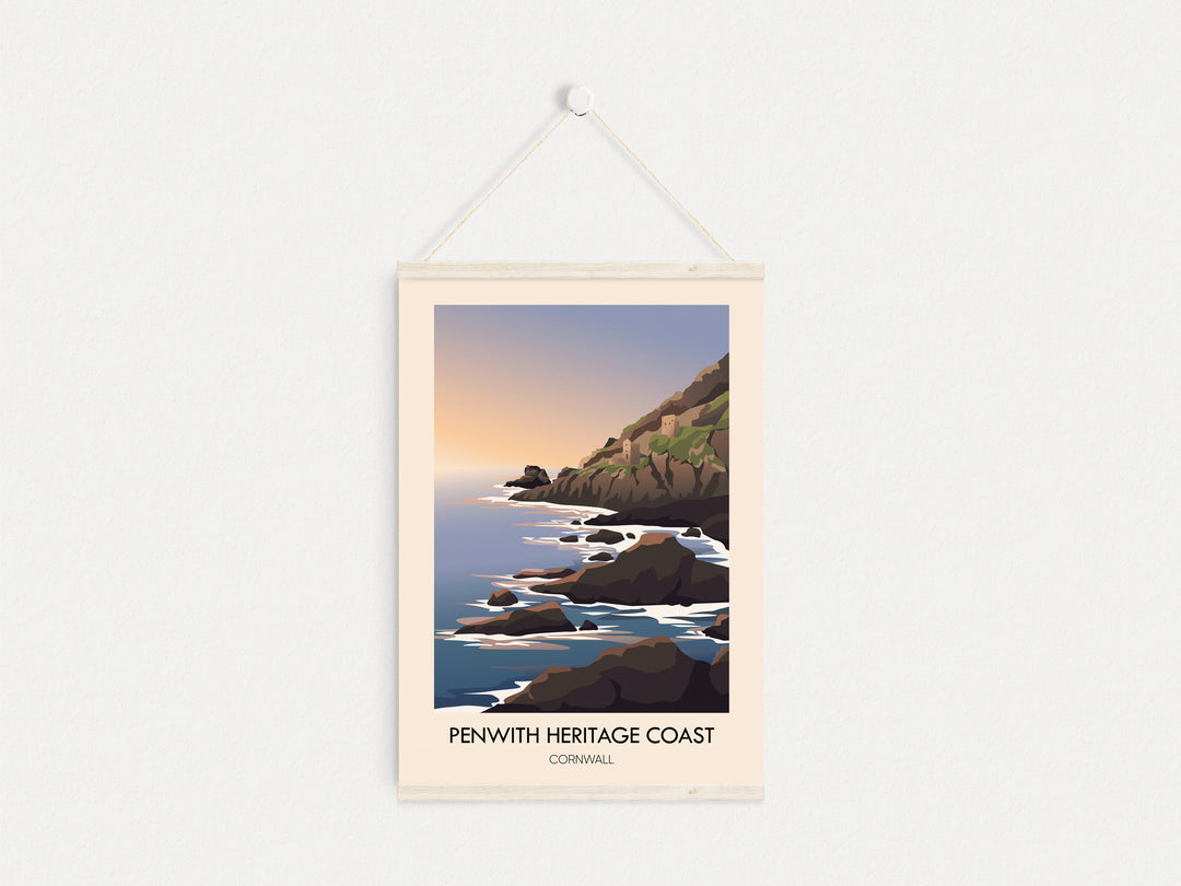 Penwith Heritage Coast Cornwall Travel Poster