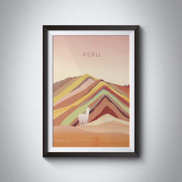 Peru Minimal Travel Poster