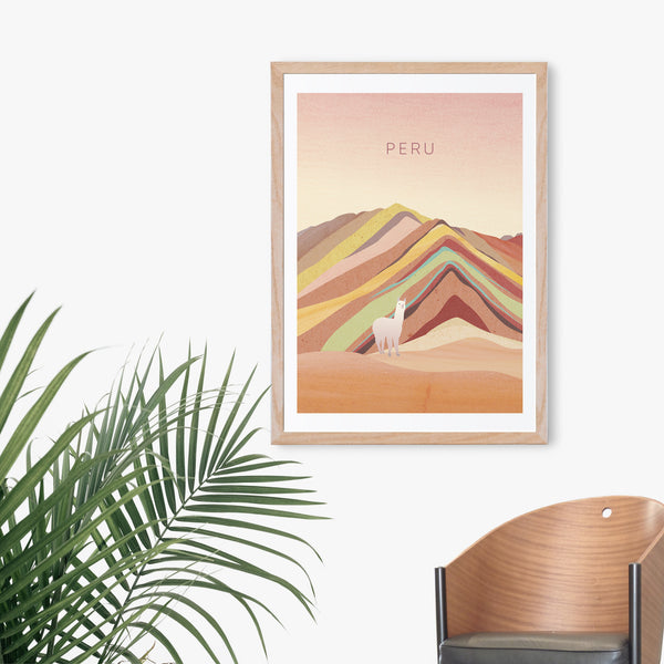 Peru Minimal Travel Poster