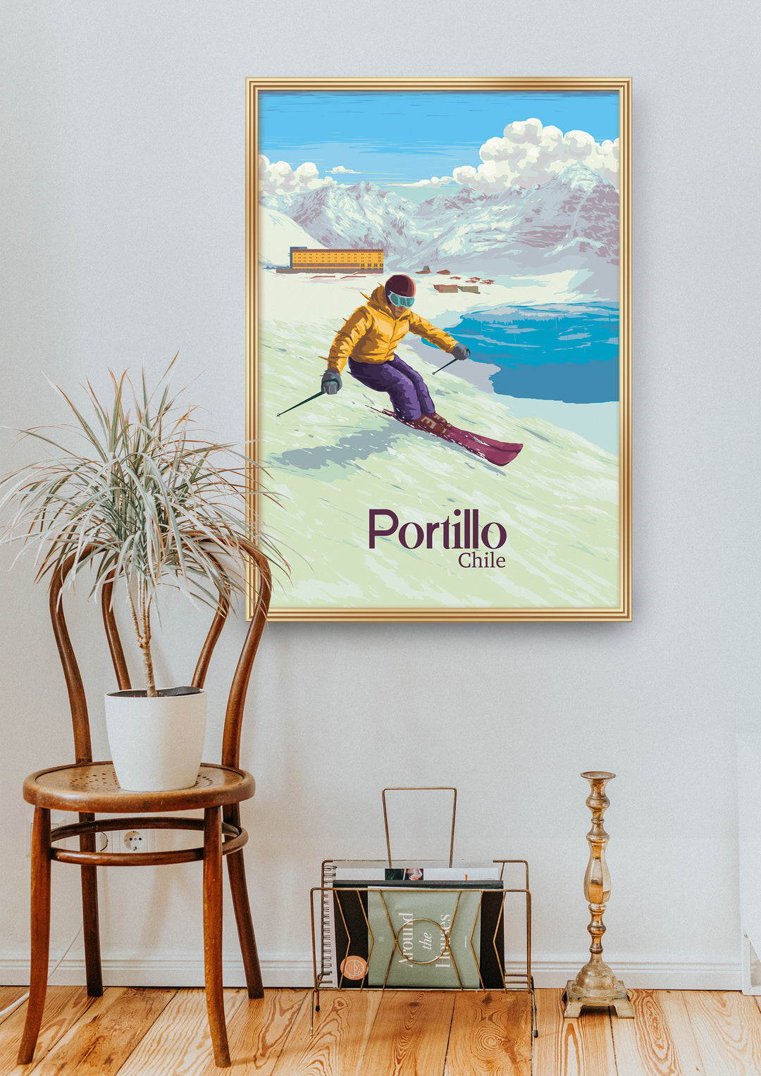 Portillo Chile Ski Resort Travel Poster