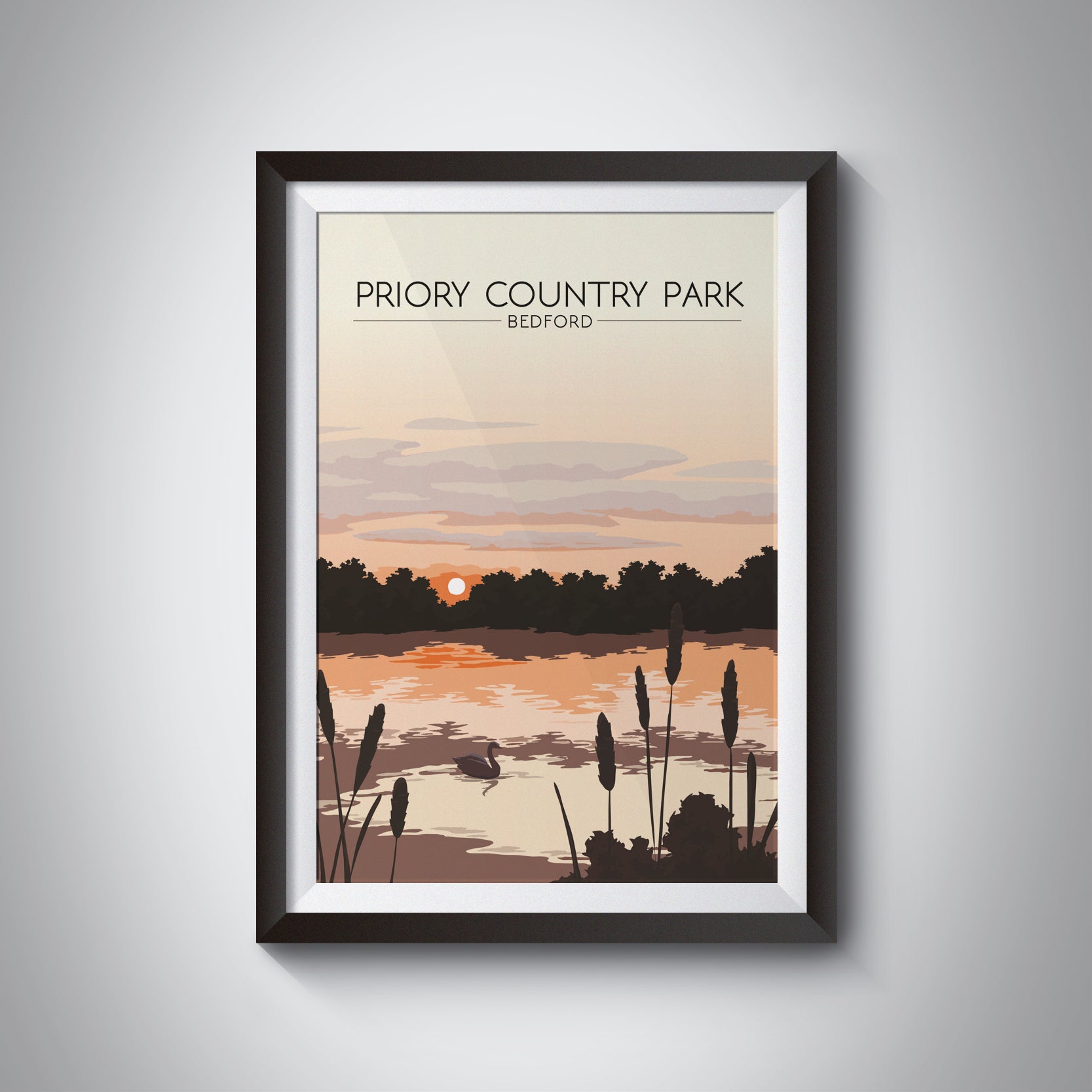 Priory Country Park, Bedford Travel Poster