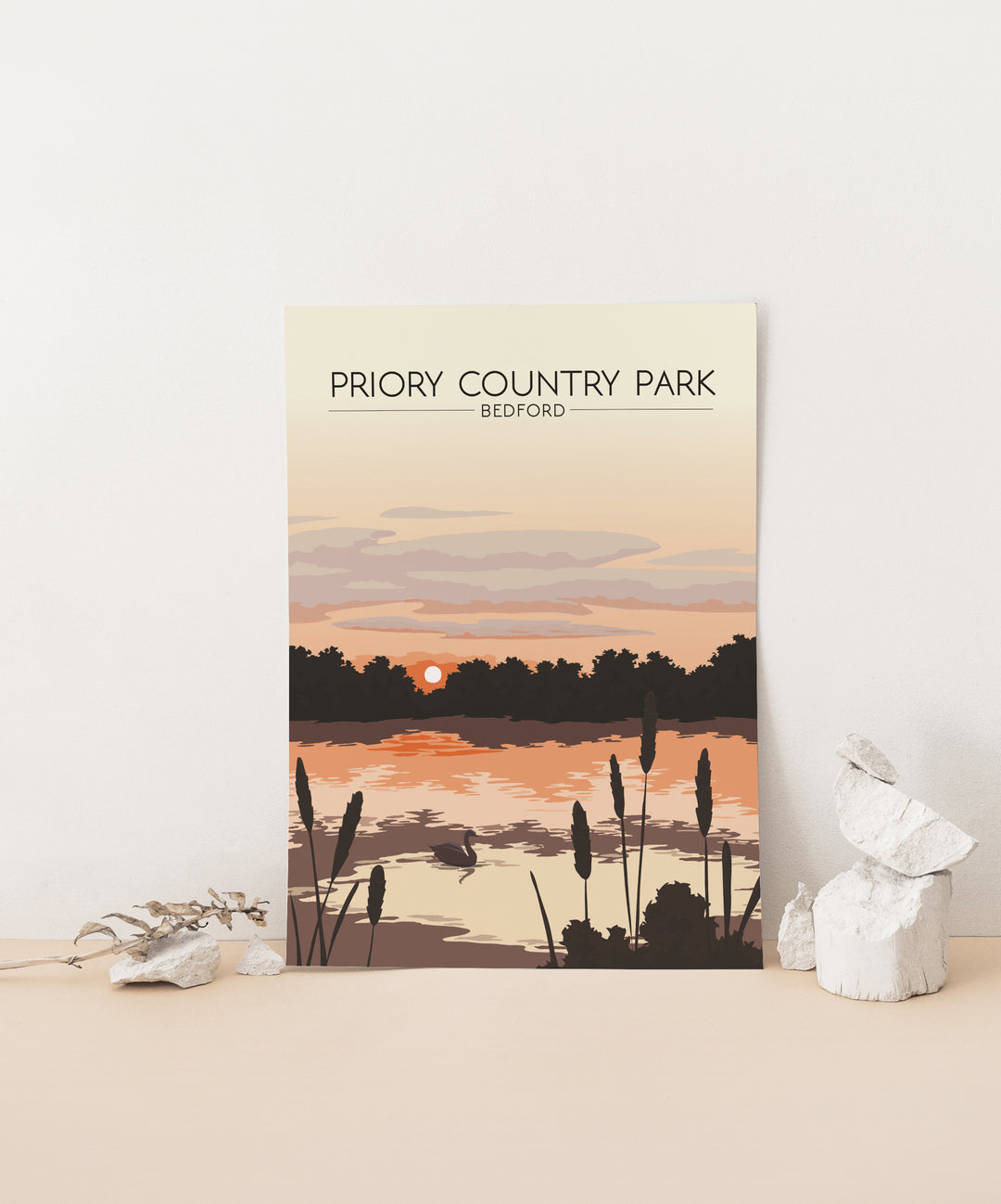 Priory Country Park, Bedford Travel Poster