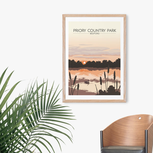 Priory Country Park, Bedford Travel Poster