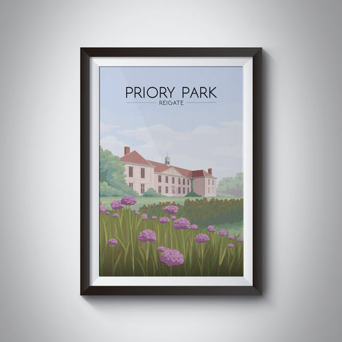 Priory Park Reigate Travel Poster
