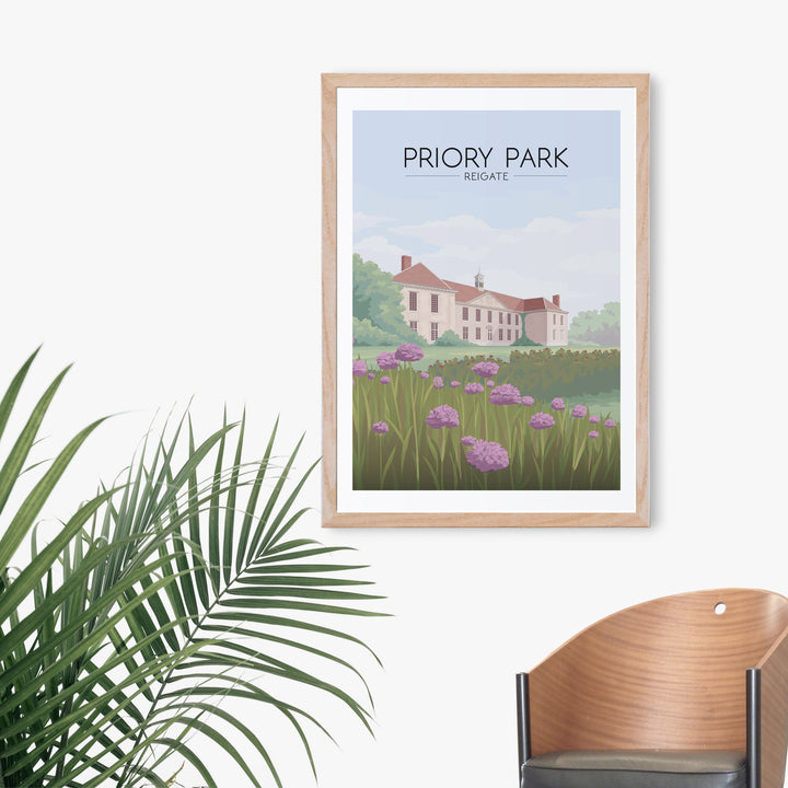 Priory Park Reigate Travel Poster