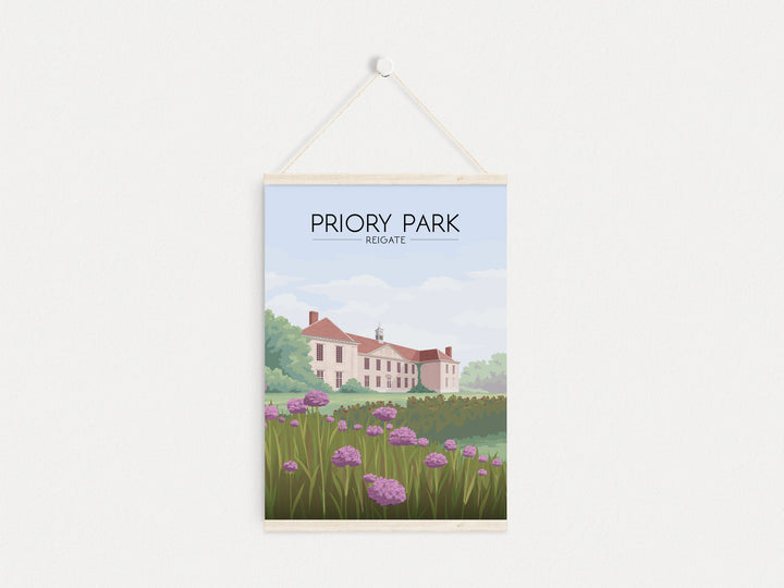 Priory Park Reigate Travel Poster