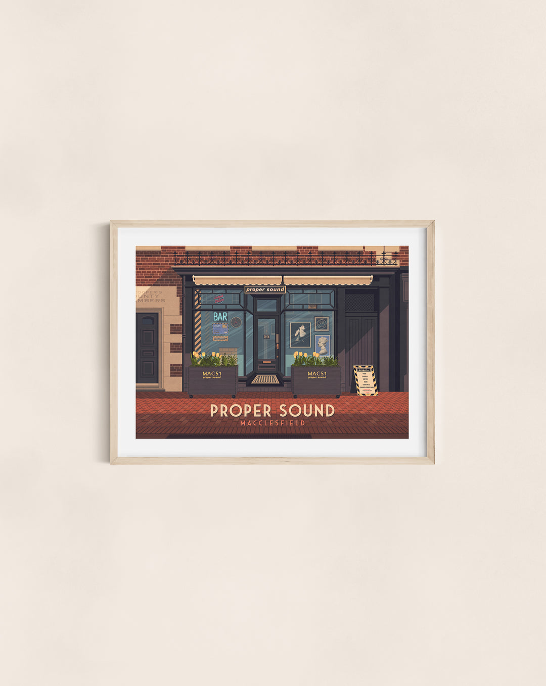 Proper Sound Bar and Music Shop Macclesfield Travel Poster