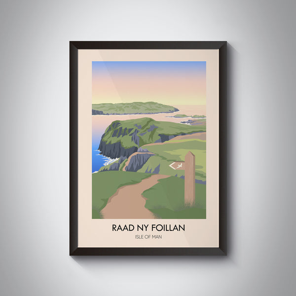 Raad ny Foillan Hiking Trail Travel Poster