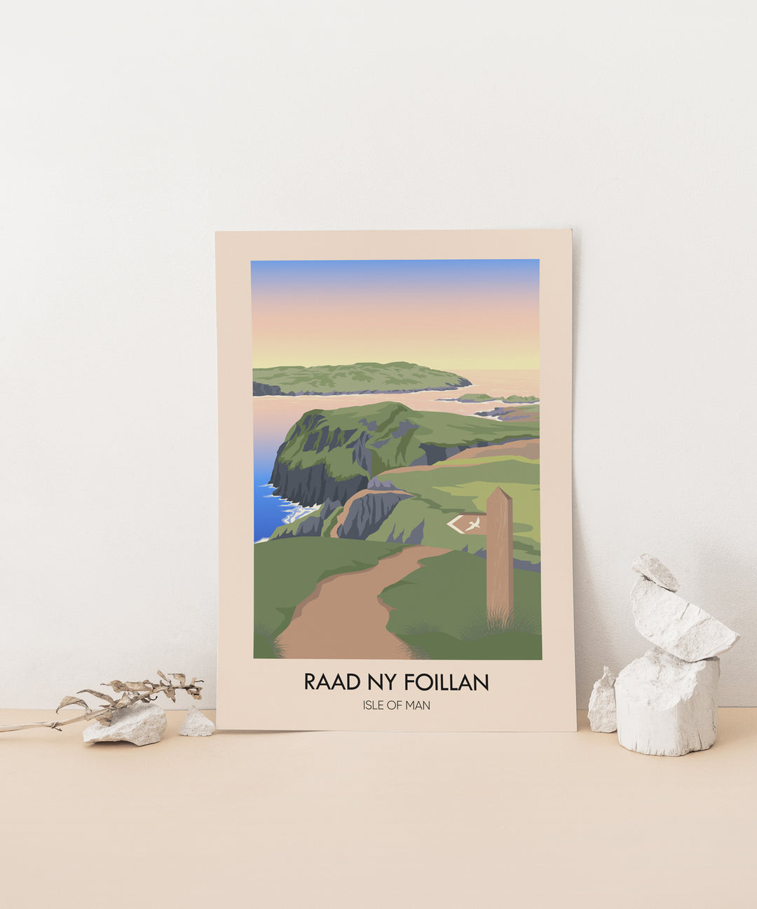 Raad ny Foillan Hiking Trail Travel Poster