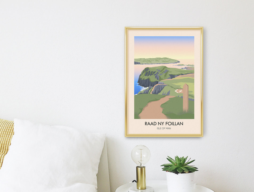 Raad ny Foillan Hiking Trail Travel Poster