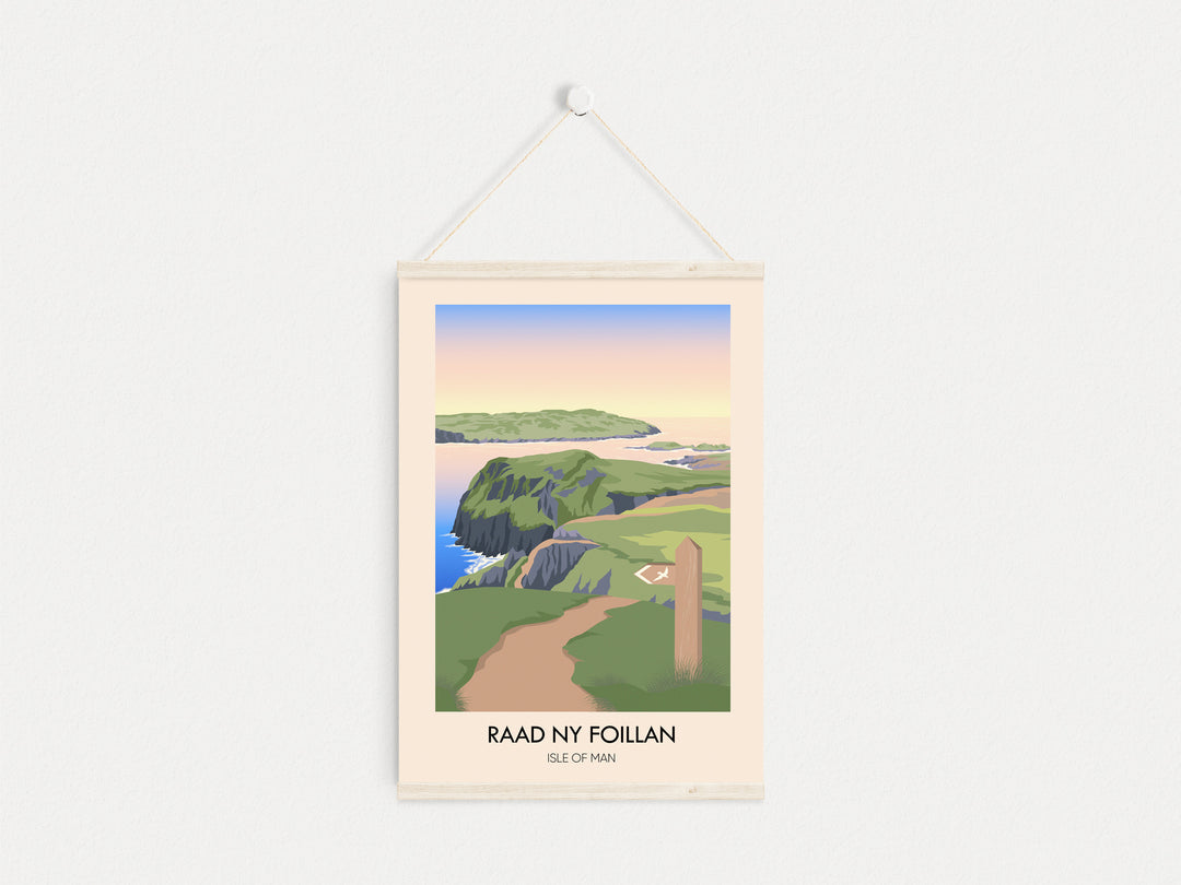 Raad ny Foillan Hiking Trail Travel Poster