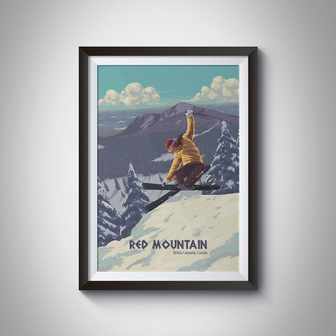 Red Mountain Ski Resort, Canada Travel Poster