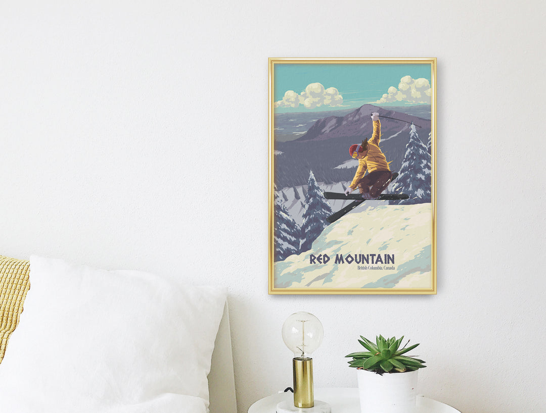 Red Mountain Ski Resort, Canada Travel Poster