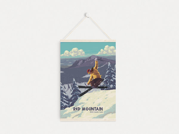Red Mountain Ski Resort, Canada Travel Poster