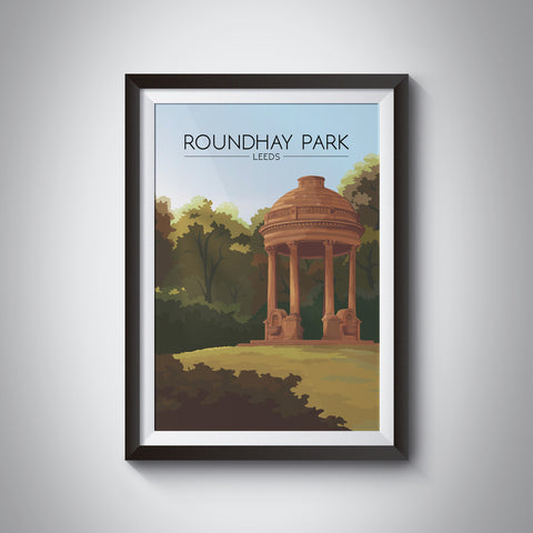 Roundhay Park Leeds Travel Poster