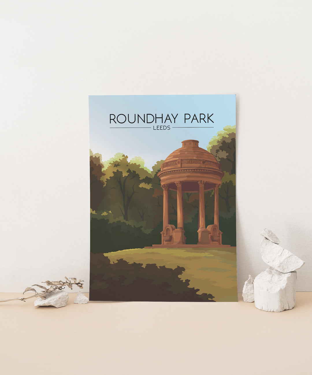 Roundhay Park Leeds Travel Poster