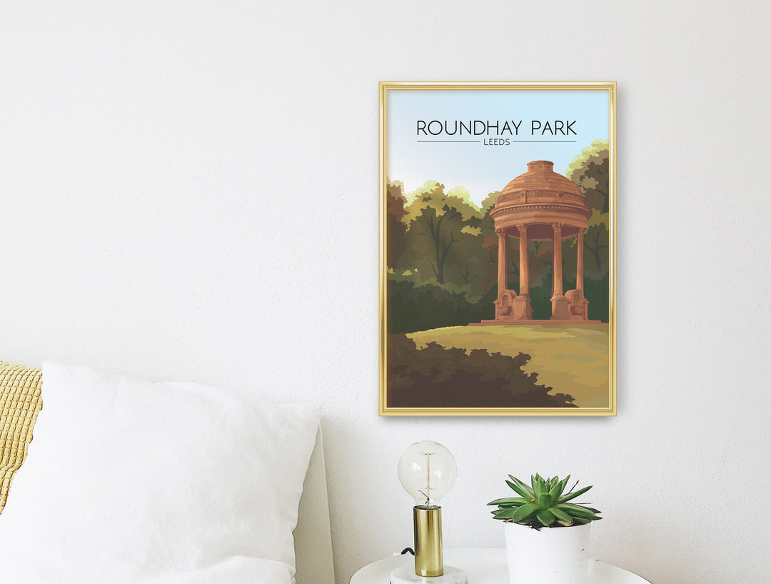 Roundhay Park Leeds Travel Poster