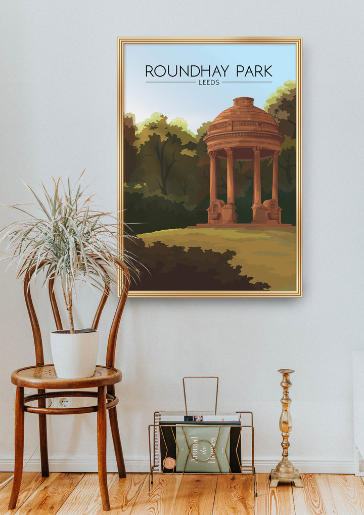 Roundhay Park Leeds Travel Poster