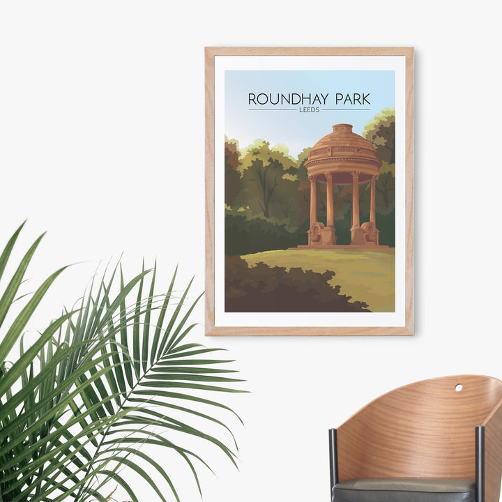 Roundhay Park Leeds Travel Poster