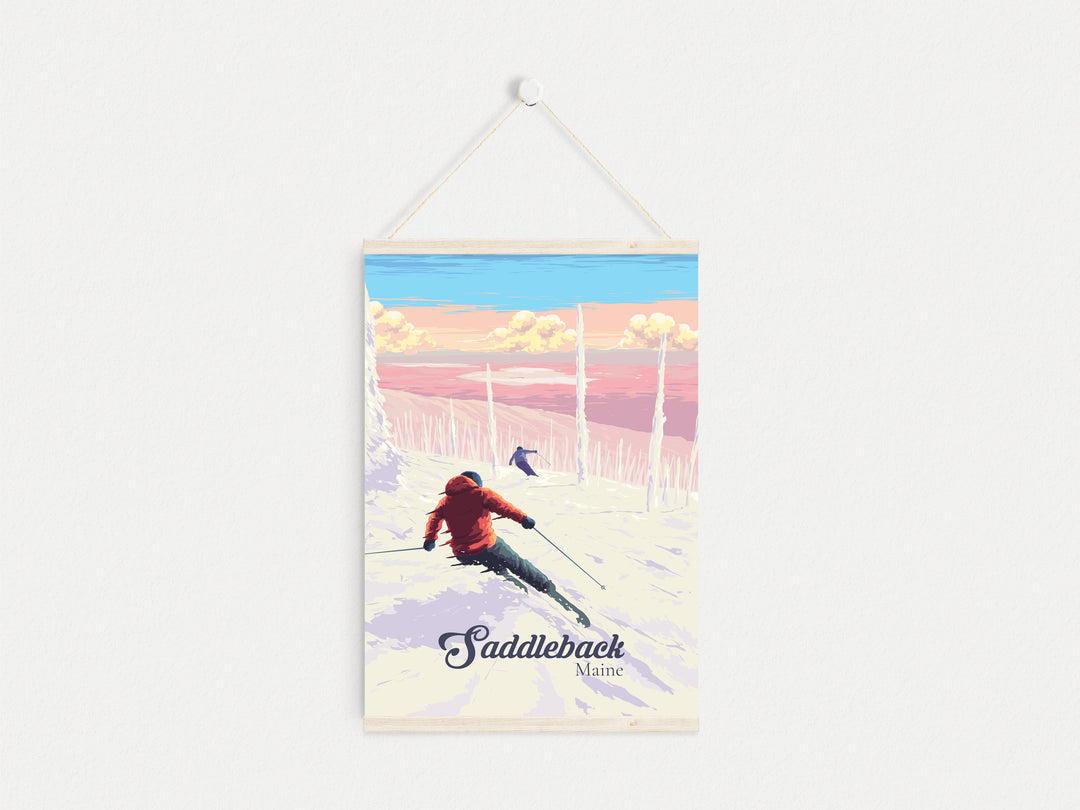 Saddleback Maine Ski Resort Travel Poster