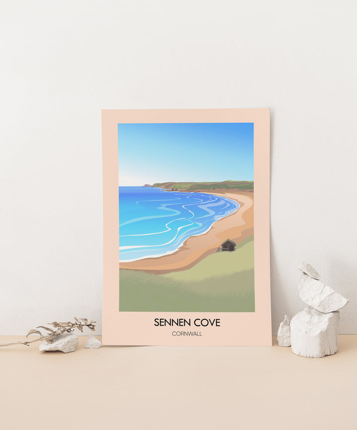 Sennen Cove Cornwall Travel Poster