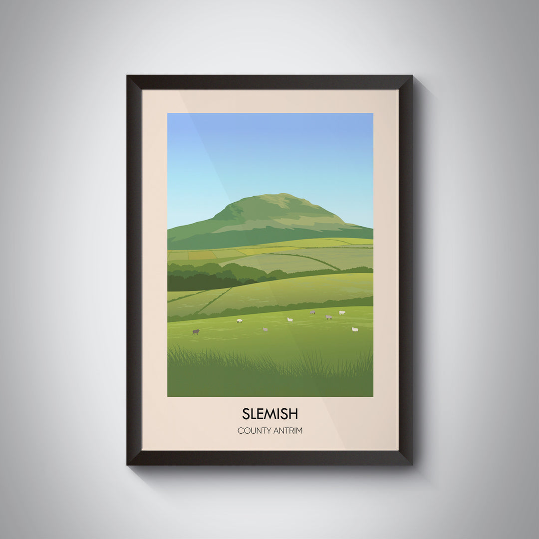 Slemish Mountain County Antrim Travel Poster